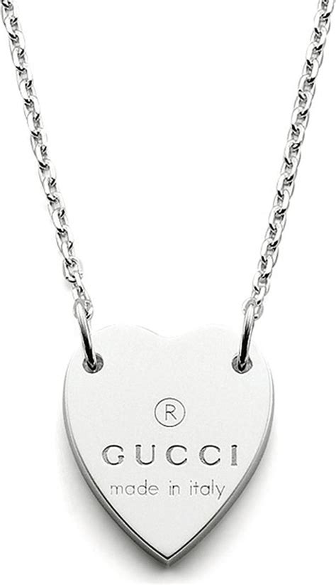 gucci trademark heart necklace